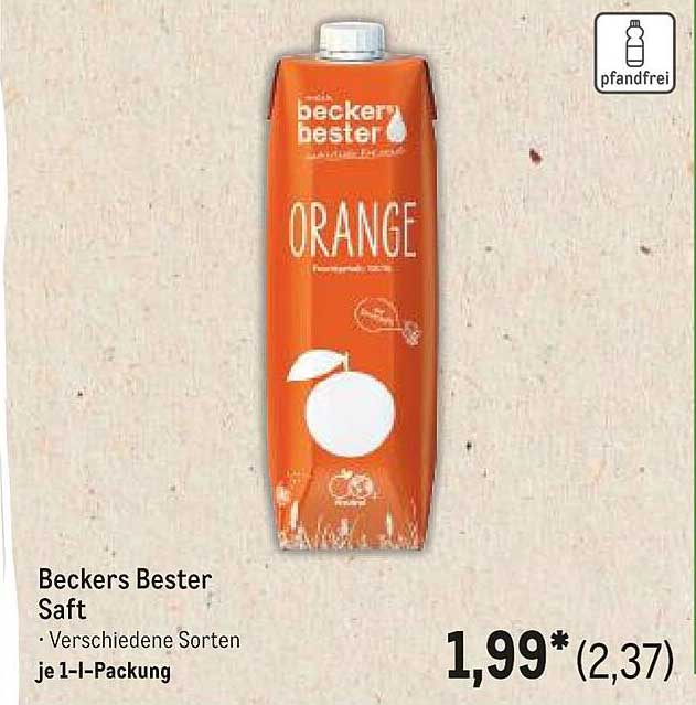 Beckers Bester Saft - Verschiedene Sorten je 1-l-Packung