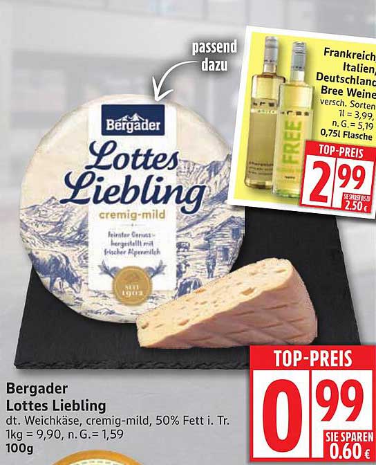 Bergader Lottes Liebling - Cremig-Milder Weichkäse