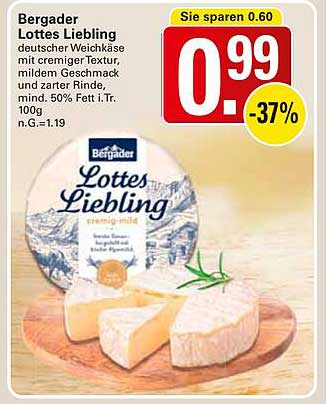 Bergader Lottes Liebling Weichkäse 100g