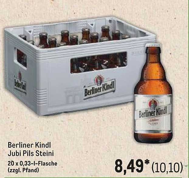 Berliner Kindl Jubi Pils Steini 20 x 0,33 l-Glasflasche