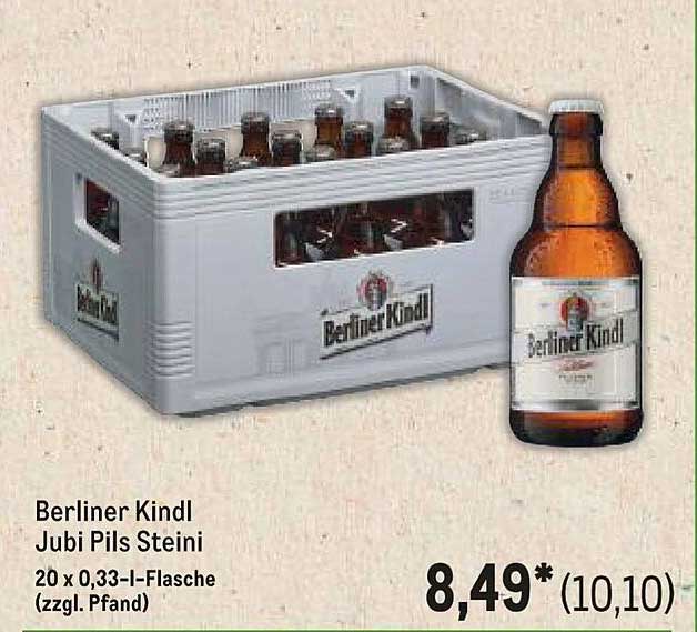 Berliner Kindl Jubi Pils Steini 20 x 0,33 l