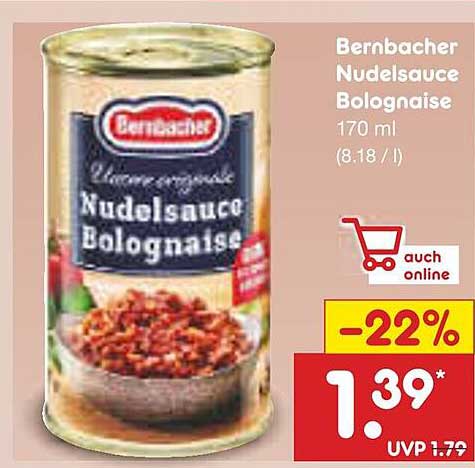 Bernbacher Nudelsauce Bolognese 170 ml