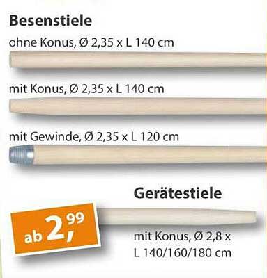 Besenstiele und Gerätestiele - Praktische Helfer für jeden Haushalt