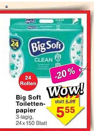 Big Soft Toilettenpapier - 24 Rollen