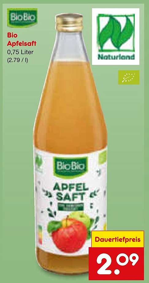 Bio Apfelsaft 0,75 Liter