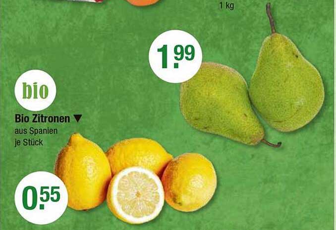Bio Zitronen aus Spanien je Stück