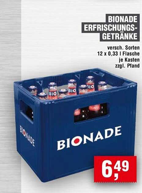 Bionade Erfrischungs-Getränke 12 x 0,33 l Flasche