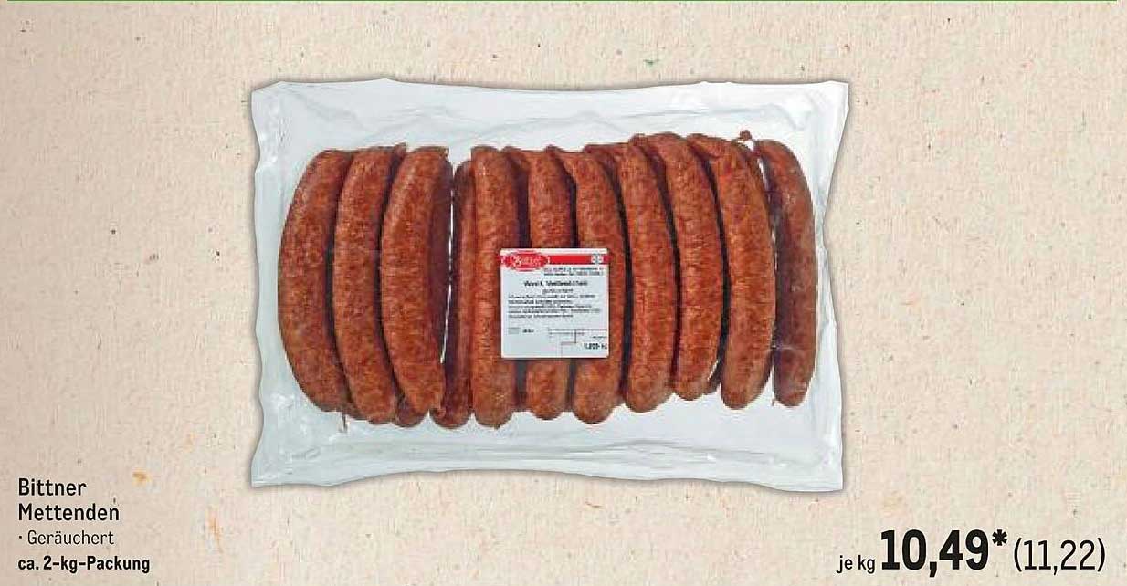 Bittner Mettenden - Geräuchert, ca. 2-kg-Packung