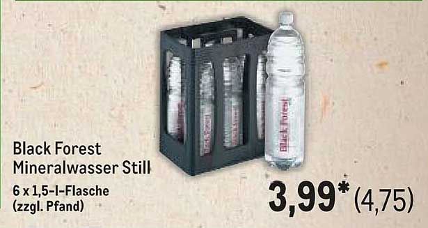 Black Forest Mineralwasser Still 6 x 1,5 l-Flasche (zzgl. Pfand)