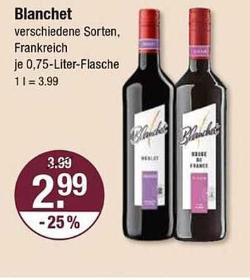 Blanchet verschiedene Sorten, Frankreich, je 0,75-Liter-Flasche