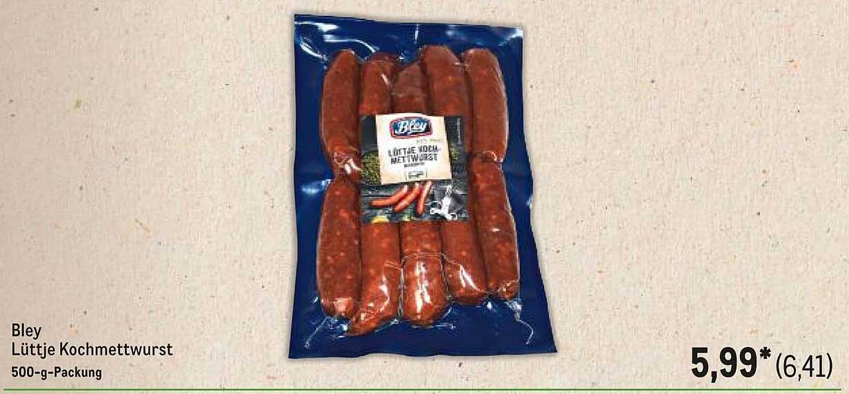 Bley Lüttje Kochmettwurst 500-g-Packung