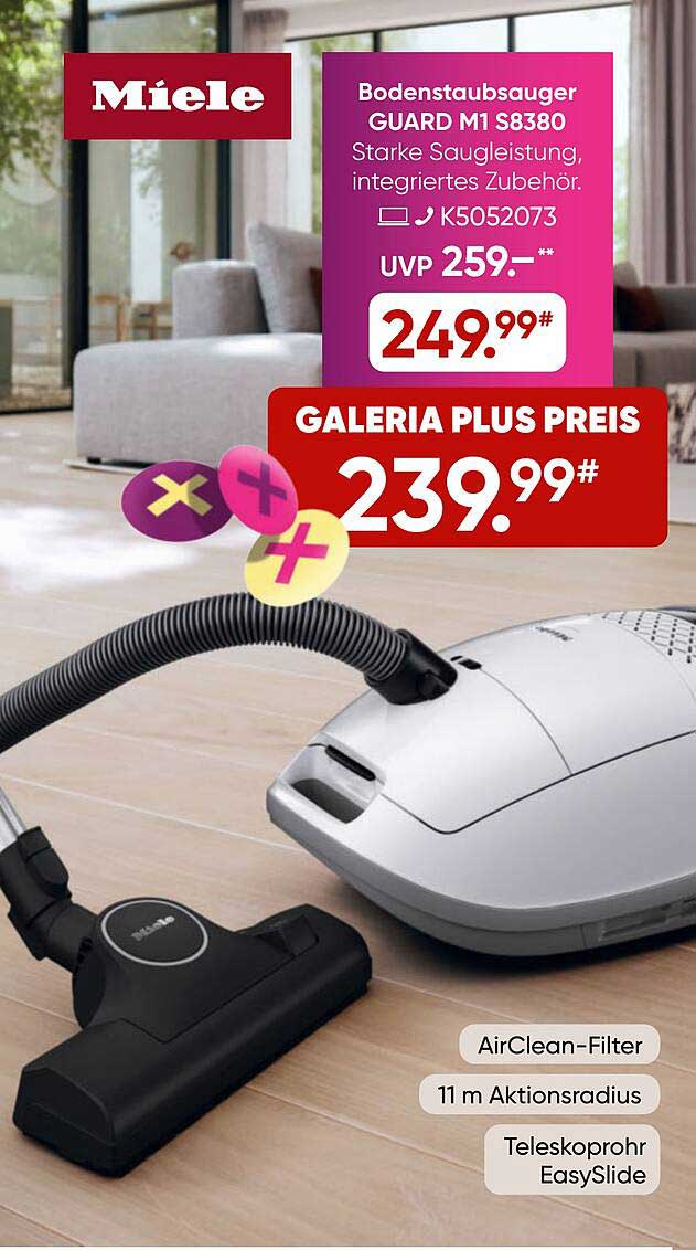 Bodenstaubsauger GUARD M1 S8380 von Miele