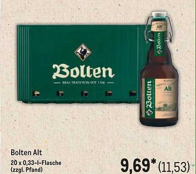 Bolten Alt 20 x 0,33-l-Flasche (zzgl. Pfand)