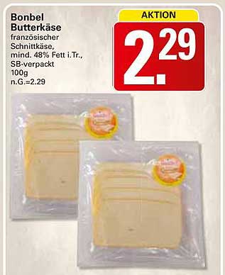Bonbel Butterkäse, französischer Schnittkäse, 100g, Aktionspreis: 2,29€