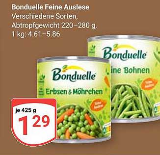 Bonduelle Feine Auslese – Erbsen & Möhren oder Grüne Bohnen