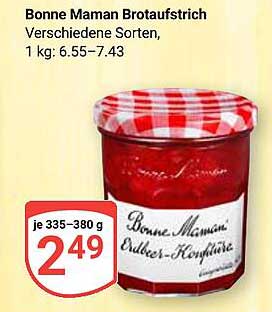 Bonne Maman Brotaufstrich - Erdbeerkonfitüre (335–380 g)