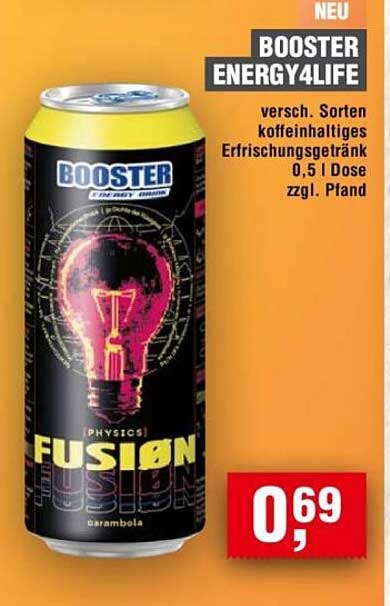BOOSTER ENERGY4LIFE - 0,5 l Dose