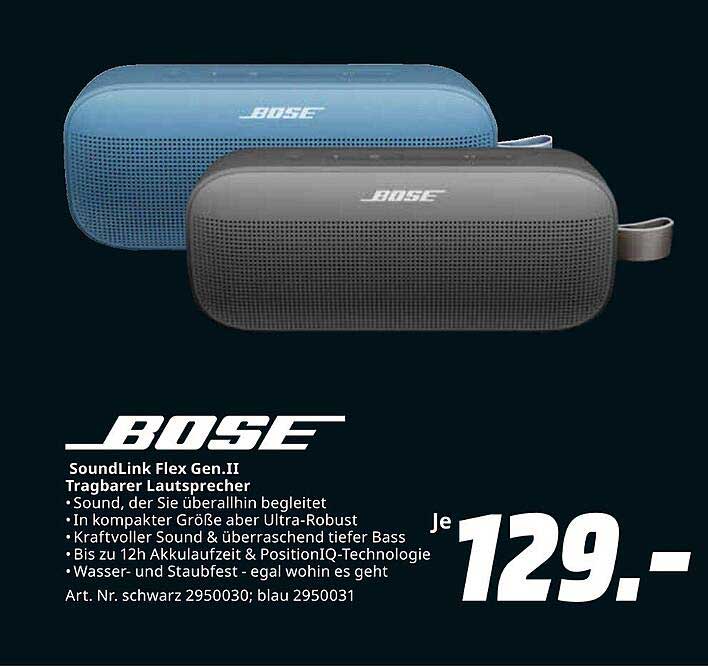 Bose SoundLink Flex Gen.II Tragbarer Lautsprecher