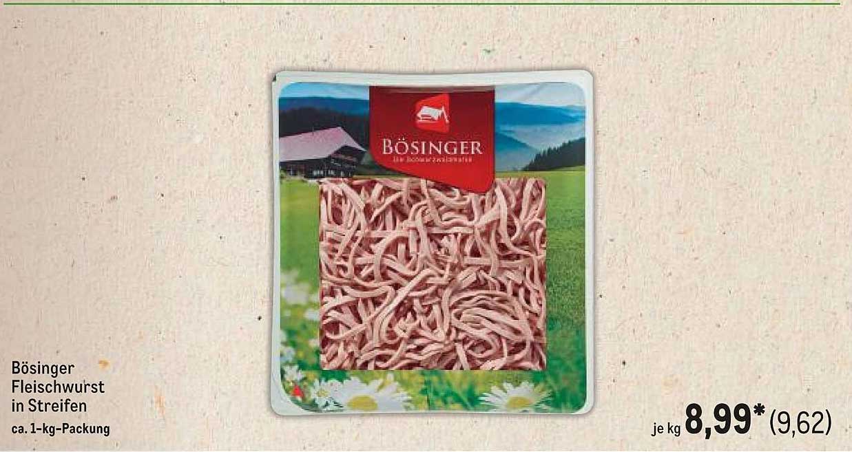 Bösinger Fleischwurst in Streifen - ca. 1-kg-Packung