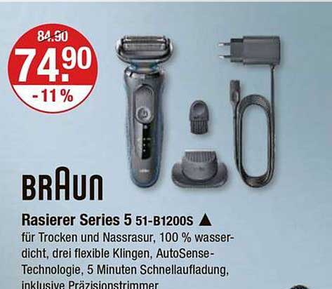 Braun Rasierer Series 5 51-B1200S - Für die perfekte Rasur