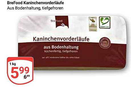 BreFood Kaninchenvorderläufe aus Bodenhaltung