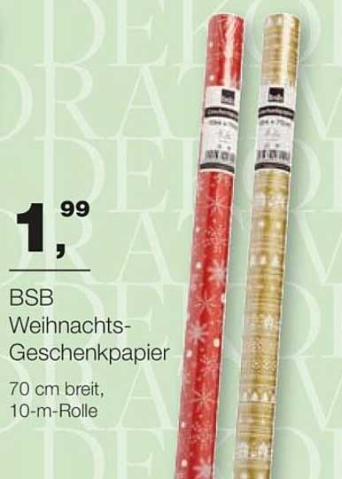 BSB Weihnachts-Geschenkpapier