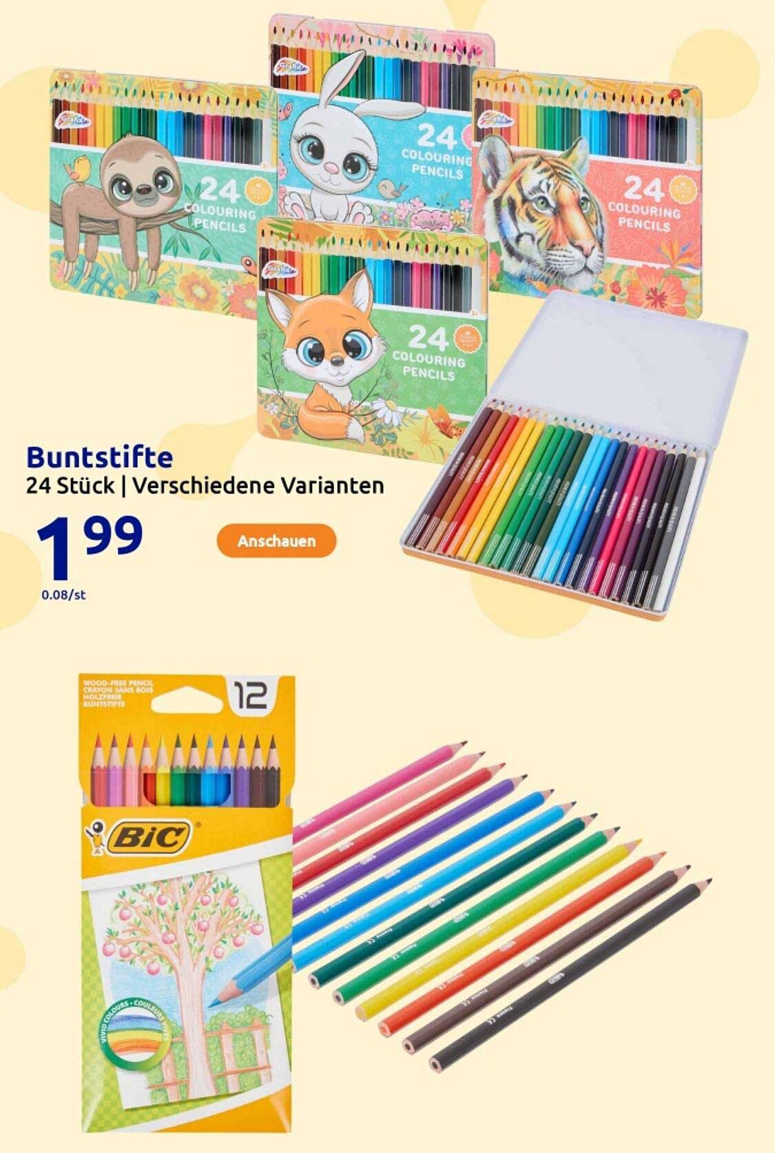 Buntstifte 24 Stück in verschiedenen Varianten