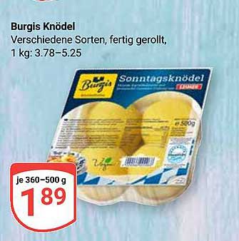 Burgis Knödel – Verschiedene Sorten, fertig gerollt