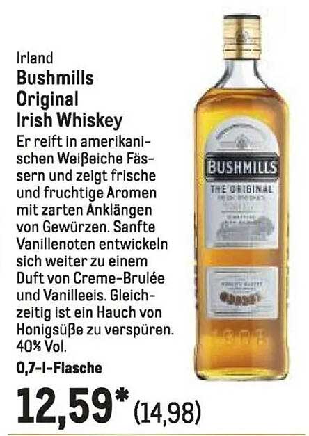 Bushmills Original Irish Whiskey 0,7 l