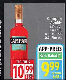 Campari Aperitiv, 0,7L - Angebot für Genießer
