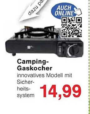 Camping-Gaskocher - innovatives Modell mit Sicherheitsystem