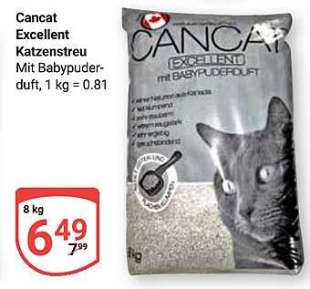 Cancat Excellent Katzenstreu mit Babypuderduft, 8 kg