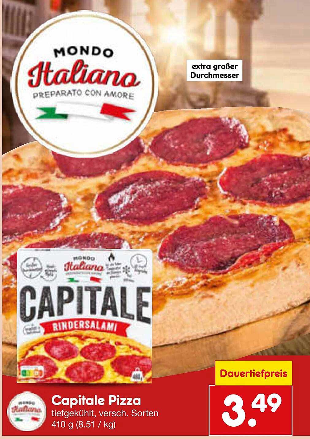 Capitale Pizza tiefgekühlt, verschiedene Sorten 410 g