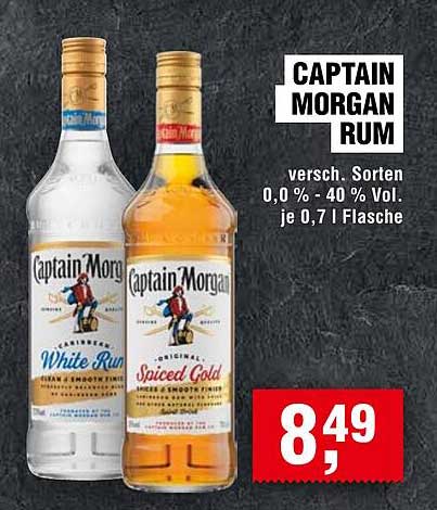 CAPTAIN MORGAN RUM - 0,7 l Flasche