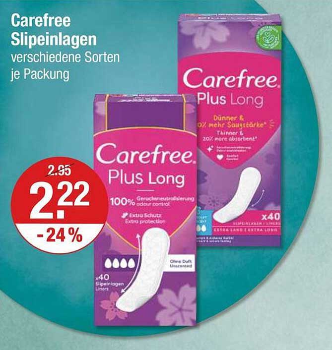Carefree Slipinlagen Plus Long - verschiedene Sorten je Packung