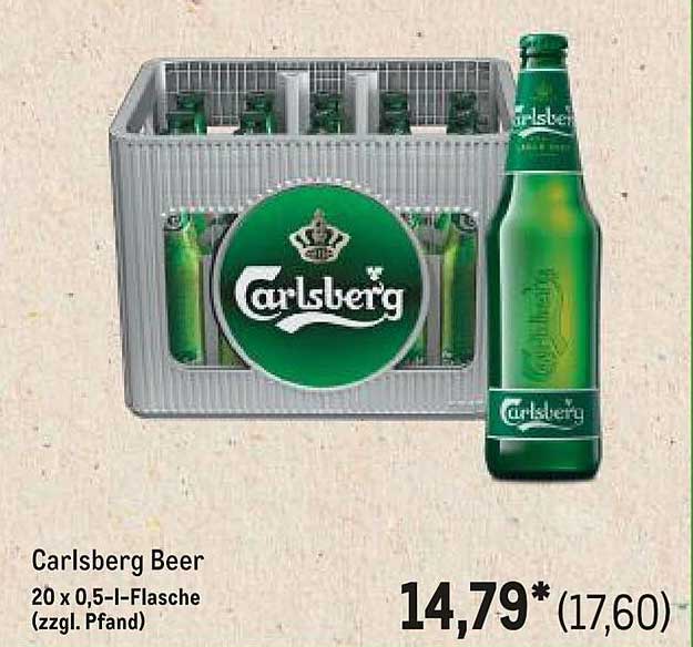Carlsberg Beer 20 x 0,5-l-Flasche (zzgl. Pfand)