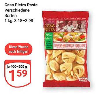 Casa Pietra Pasta - Verschiedene Sorten
