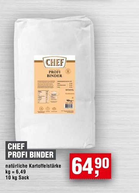 CHEF PROFI BINDER - Natürliche Kartoffelstärke im 10 kg Sack