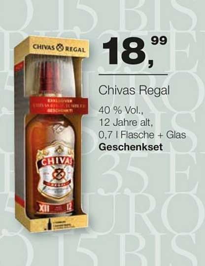 Chivas Regal Geschenkset 0,7 l Flasche + Glas