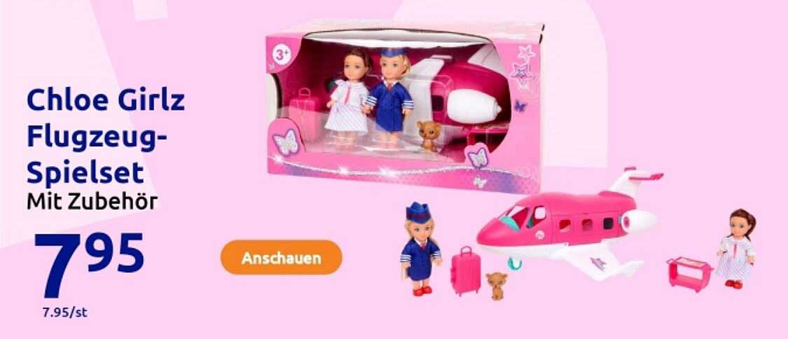 Chloe Girlz Flugzeug-Spielset mit Zubehör