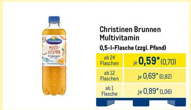 Christinen Brunnen Multivitamin 0,5-l-Flasche (zzgl. Pfand)