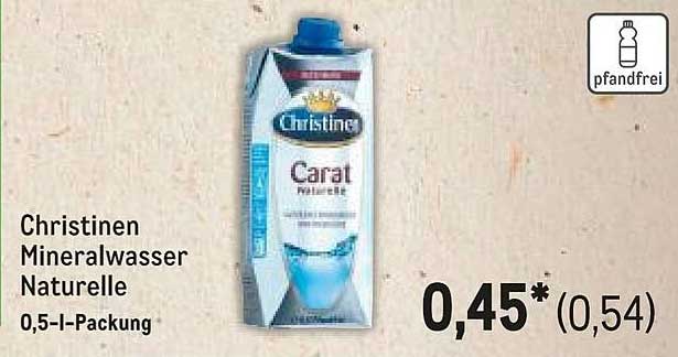 Christinen Mineralwasser Naturelle 0,5-l-Packung
