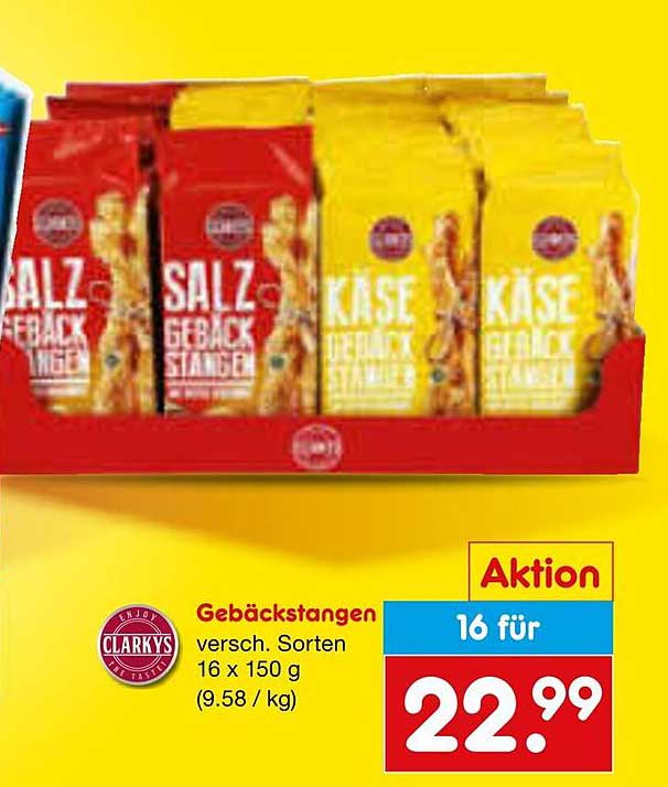 Clarky's Gebäckstangen - Verschiedene Sorten (16 x 150 g)