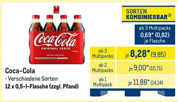 Coca-Cola – 12 x 0,5-l-Flasche (zzgl. Pfand)