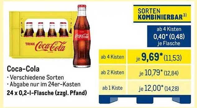 Coca-Cola 24 x 0,2-L-Flasche (zzgl. Pfand)
