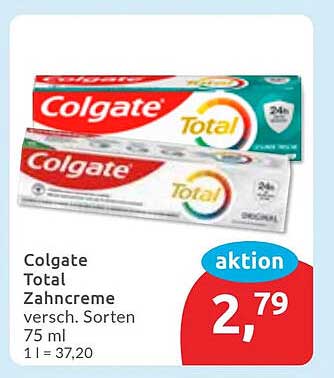Colgate Total Zahnpasta - verschiedene Sorten 75 ml