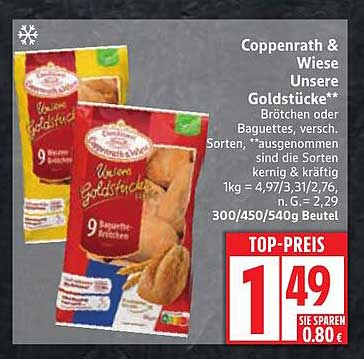 Coppenrath & Wiese Unsere Goldstücke Brötchen oder Baguettes, verschiedene Sorten