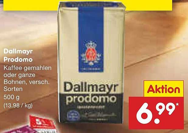 Dallmayr Prodomo Kaffee gemahlen oder ganze Bohnen, 500 g