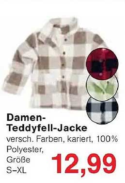 Damen-Teddyfell-Jacke