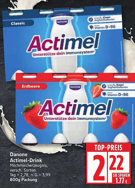 Danone Actimel-Drink 800g – Verschiedene Sorten